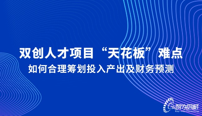 雙創(chuàng)人才項目“天花板”難點(diǎn)，如何合理籌劃投入產(chǎn)出及財務(wù)預(yù)測